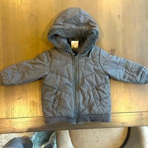First Impressions Grey Toddler Puffer Jacket